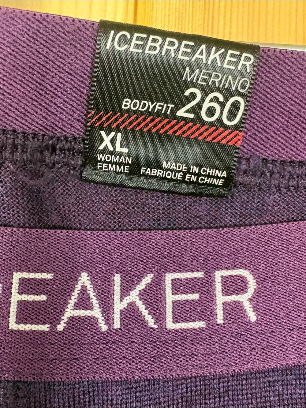 Icebreaker Bodyfit 260 Merino Wool Thermal Set XL Purple Quarter Zip & Leggings - Picture 4 of 16